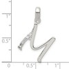 Black Bow Jewelry Sterling Silver and CZ, Lauren Collection, Initial M Pendant - 4 of 4