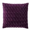 Chanasya Gem Pleated Textured Velvet Throw Pillow Cover - 2-Piece Set - 2 of 2