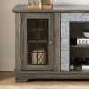 ORRD 58" Modern TV Stand for up to 65" TVs, Faux Stone Media Console with Hidden Cable Management, 2-Door Storage Entertainment Center（Grey） - 4 of 4