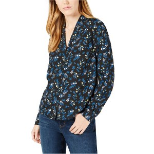 maison Jules Womens V-Neck Floral Pullover Blouse - 1 of 1