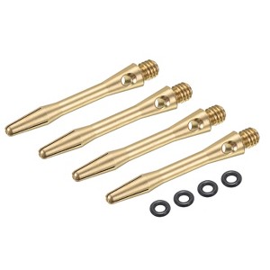 Unique Bargains 2BA Thread Aluminum Dart Shafts with Rubber Rings for Steel Tip 4 Pcs - 1 of 4