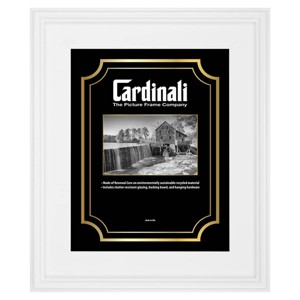 Cardinali Plein Air, White 8x10" Picture Frame with Acrylic Glazing & Cardboard Backing, for Photography or Canvas Frame, 3 Wide Moulding, 1/2 Rabbet - 1 of 4