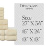 Home Weavers Elegance Essentials 550GSM 100% Cotton Zero Twist Super Absorbent Bath Towel Set - 2 of 4