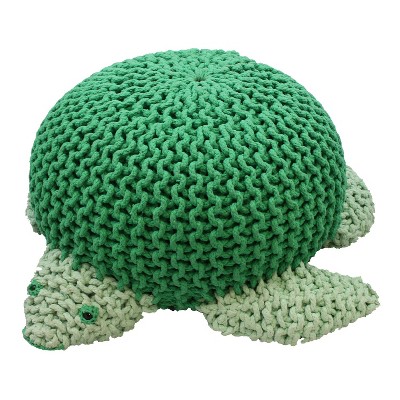 Beachcombers Knitted Turtle Pouf