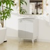 ROOMTEC 24 in. Bathroom Vanity, Mid-Century Cabinet with 2 Soft-Close Doors, Freestanding, Wood Grain Laminate, Walnut (Sink Not Included) - 3 of 4