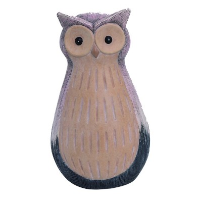 Transpac Terracotta 9 in. Purple Spring Sweet Owl Decor Lined