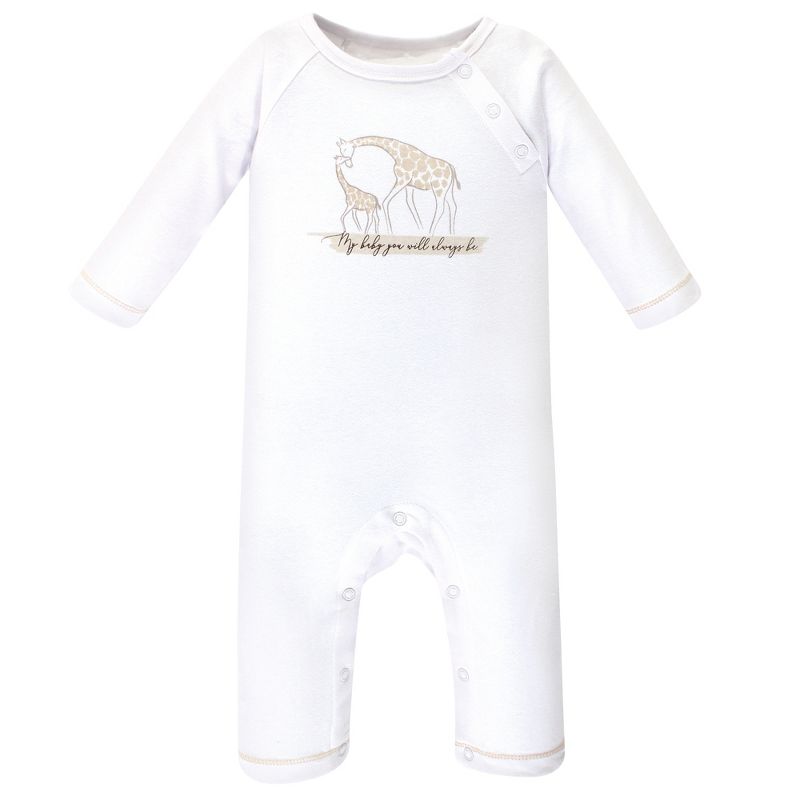 Touched by Nature Baby Organic Cotton Coveralls 3pk, Little Giraffe, 5 of 6