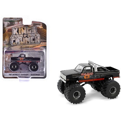 1987 Chevrolet Silverado Monster Truck Black "Black Knight" "Kings of Crunch" Series 15 1/64 Diecast Model Car by Greenlight