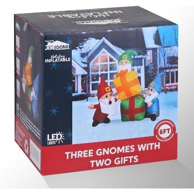 6-Foot Christmas Inflatable Gnomes with LED Lights