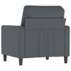 vidaXL Dark Gray Sofa Chair - Velvet Upholstered Seating with Metal Frame - Modern Design for Living Room and Office Area Comfort - 4 of 4