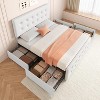 Adjustable Fabric Platform Bed with 4 Storage Drawers - 1000 lbs Capacity, 12-Slat Support, Noise Reduction Design & Tool-Free Assembly - 2 of 4