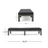 Wicker Chaise Lounge with Water-Repellent Cushion,Outdoor Rattan Chaise Lounge Chair with Iron Frame,Single Patio Chaise Lounge-Cuddlewood - 4 of 4