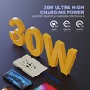 ELEGRP 30-Watt 15 Amp 3-Port Type C and Dual Type A USB Duplex USB Wall Outlet, Wall Plate Included, Brown (2-Pack) - 4 of 4