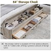 SinCiDo Farmhouse Queen Platform Bed w/Headboard & Storage Bench, Rustic Wood Bed Frame w/64" Storage Chest and 4 Drawers - 4 of 4