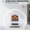 SEVOBAL Indoor Fireplaces Freestanding Fireplace Stove,Electric Fireplace Heater with Realistic Logs and Flame Effect, White, 14.8"*9"*17.3" - 2 of 4