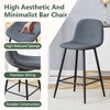 KTMBDW Bar Stools Set of 2, Bar Height Bar Stools with Back, Ergonomic Backrest, Metal Legs, 24.6-Inch Tall Barstools for Kitchen Island - 4 of 4
