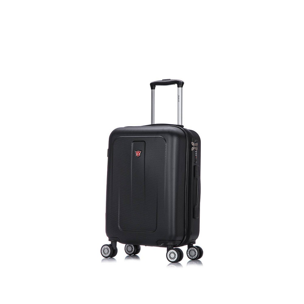 Photos - Luggage Dukap Crypto Lightweight Hardside Carry On Spinner Suitcase - Black 