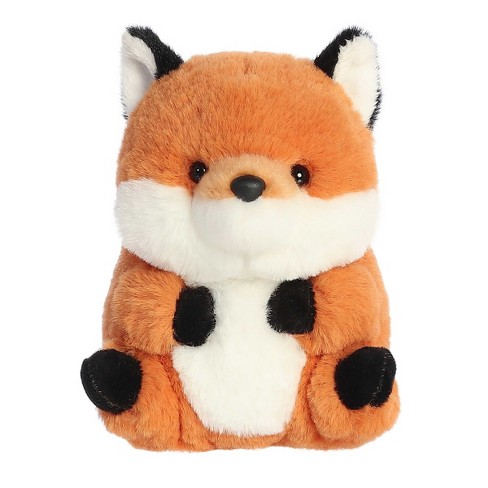 Aurora Mini Finley Fox Rolly Pet Round Stuffed Animal Orange 5.5