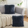 Unique Bargains Plush Decorative Solid Throw Modern Bedroom Pillow Covers 2 Pcs - 2 of 4