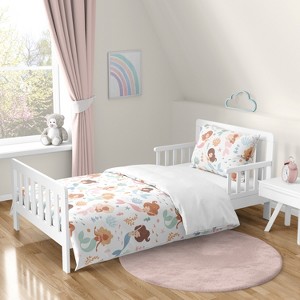 Sweet Jojo Designs Girl Toddler Bedding Set Mermaids Pink Blue and Orange 5pc - 1 of 4
