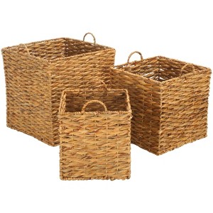 Howell Set Of 3 Baskets - Natural - Safavieh - 1 of 4
