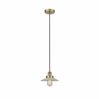 Halophane - 1 Light Mini Pendant In Industrial Style-5.75 Inches Tall and 9 Inches Wide