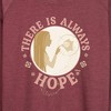 Women's - Disney - There Is Always Hope Lightweight French Terry Wide Neck Long Sleeve Shirt - 2 of 4