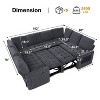 Vipbear 8 Seat Large U Shaped Sectional Couch Modular Sectional Sleeper Sofa with Pull Out Bed/Reclining Backrest/Table/LED Light,Tool-Free Assembly - 2 of 4