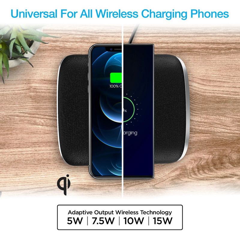 Naztech Power Pad2 15W Wireless Fast Charger | Black, 5 of 10