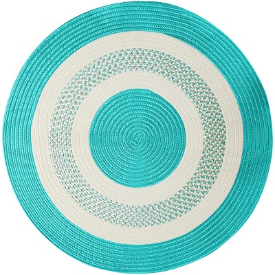 Colonial Mills Crescent Rugs, 4' x 4' Round, Teal Green
