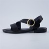 CUSHIONAIRE Lisbon Strappy Flat Sandals for Women 2025 with Adjustable Ankle Strap and Stylish Bold Buckle Accent Dressy Sandals - 2 of 4