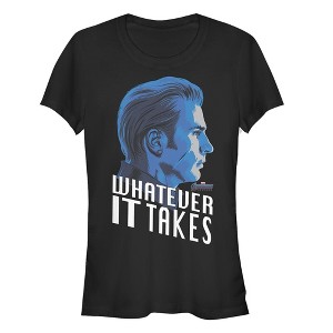 Juniors Womens Marvel Avengers: Endgame Whatever It Takes Captain America T-Shirt - 1 of 3