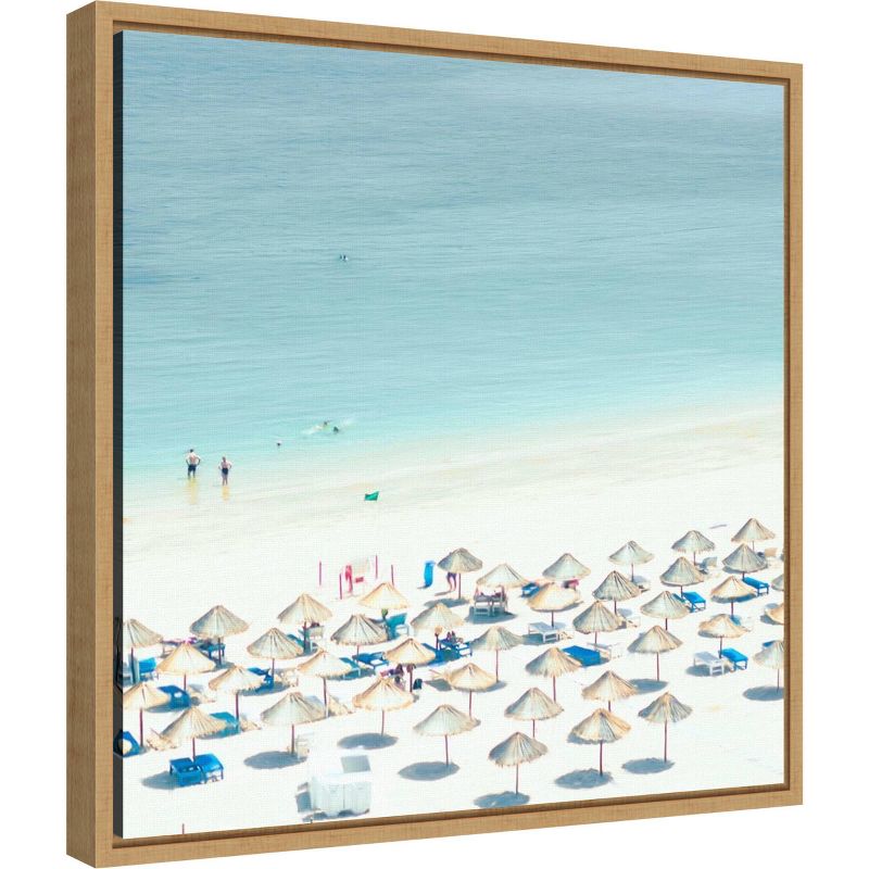 16&#34; x 16&#34; Sesimbra I Beach by Ingrid Beddoes Framed Canvas Wall Art - Amanti Art, 3 of 9