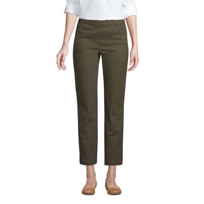 Lands' End Women's Mid Rise Pull On Knockabout Chino Crop Pants - 14 ...