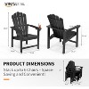 VINGLI Plastic Folding Adirondack Chair with Cup Holder, 100% Recyclable HDPE , 380lb Weight Capacity - 3 of 4