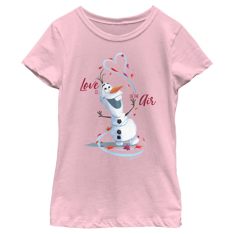 Girl's Frozen Love Is in the Air Olaf T-Shirt, 1 of 5