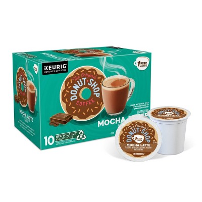 Photo 1 of ** best by AUG 16 2024 ** 10ct The Original Donut Shop Mocha Latte Keurig K-Cup Coffee Pods Flavored Coffee Dark Roast, 6 pack