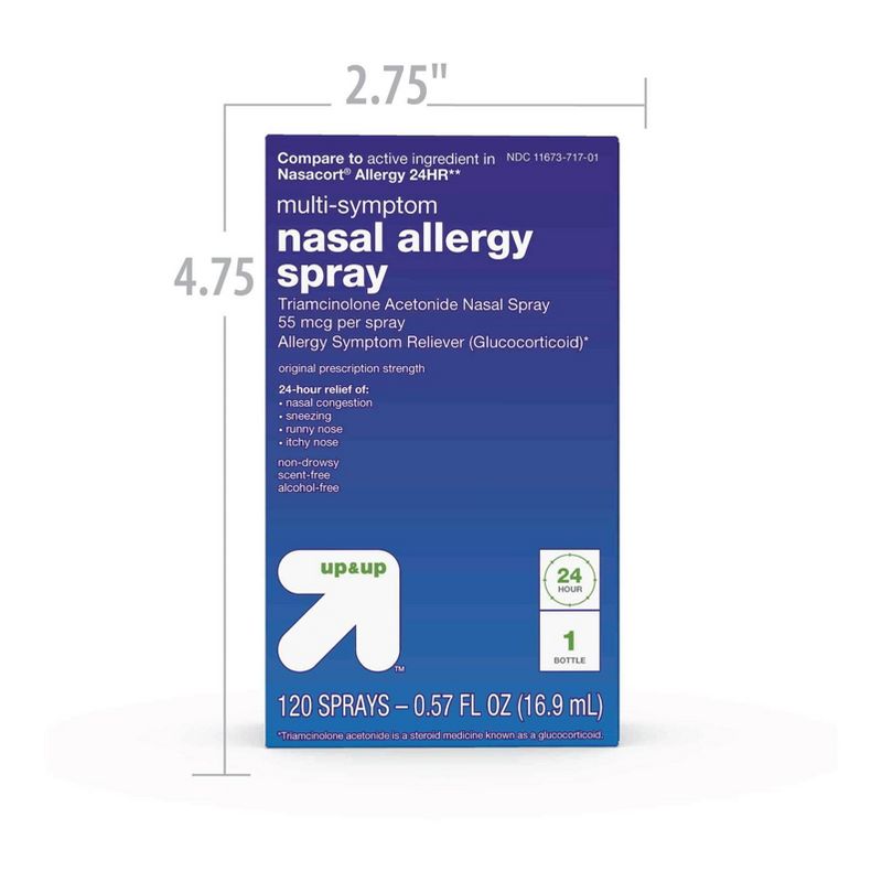Triamcinolone Acetonide Multi-Symptom Nasal Allergy Relief Spray - 0.57 fl oz - up &#38; up&#8482;, 5 of 6