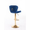 PAGED 18.3" Wide Bar Stools Set of 2, Modern Height-Adjustable Swivel Velvet Counter Stools with Backs for Pub, Dining Room - 4 of 4