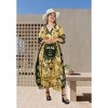 LA LEELA Women's Summer Holiday Beach Casual Dailywear Loose Caftan Long Boho Sleepwear Loungewear Dashiki House Dress 2X-3X Black, Sun - 4 of 4