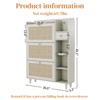 ALEXOUN Shoe Rack Cabinet with 3 Rattan Flip Drawers & 3 Shelves Entryway Organizer for Hallway,Entryway,Small Spaces - 3 of 4