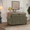 PU Leather Sofa with Nailhead Trim, Rolled Arms, and Rubber Wood Legs – Classic Upholstered Sofa Couch for Living Room - HABITRIO - 4 of 4