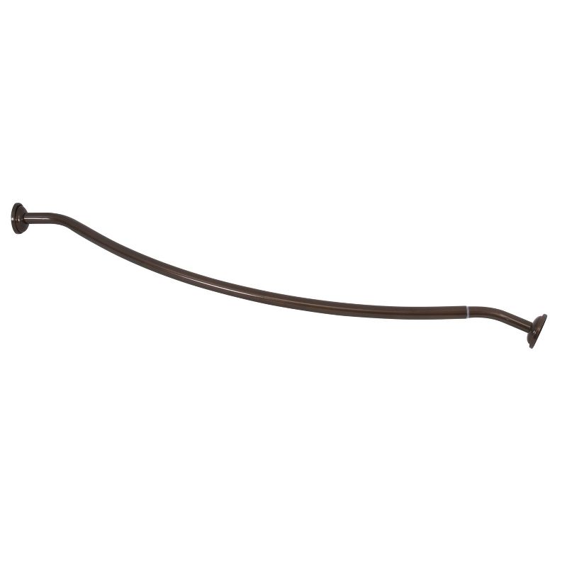 Curved Wall Mountable Shower Rod Dark Brown - Bath Bliss, 6 of 11