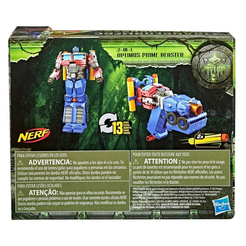 Transformers Rise of the Beasts NERF 2-in-1 Optimus Prime Toy Blaster, 6 of 10