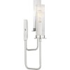 Progress Lighting Rainey 2-Light Wall Bracket, Brushed Nickel, Glass, Fluted Ribbed Shades - 3 of 4