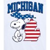 Boys' - Peanuts - Snoopy Michigan USA Flag Short Sleeve Graphic T-Shirt - 2 of 4