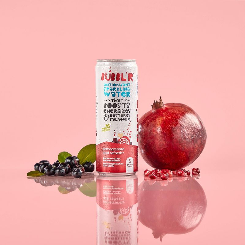 Bubbl&#39;r Pomegranate Acai Refresh&#39;r Antioxidant Sparkling Water - 6pk/12 fl oz Can, 3 of 6