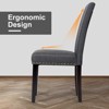 Tangkula 2-Piece Upholstered Linen Fabric Dining Chairs with High Backrest & Padded Seat - 4 of 4