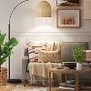 Addison Arc Floor Lamp with Natural Rattan Shade - Threshold™ - 2 of 4