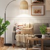 Addison Arc Floor Lamp with Natural Rattan Shade - Threshold™ - image 2 of 4